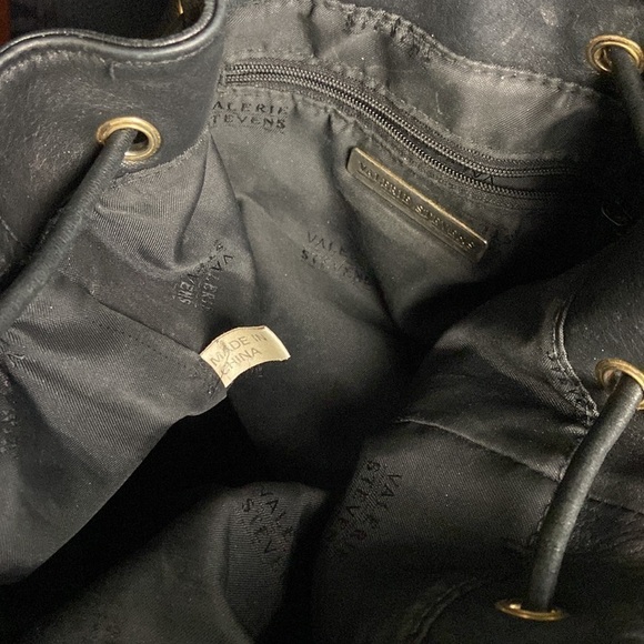 Valerie Stevens Hobo Black Leather Bag - Picture 6 of 8